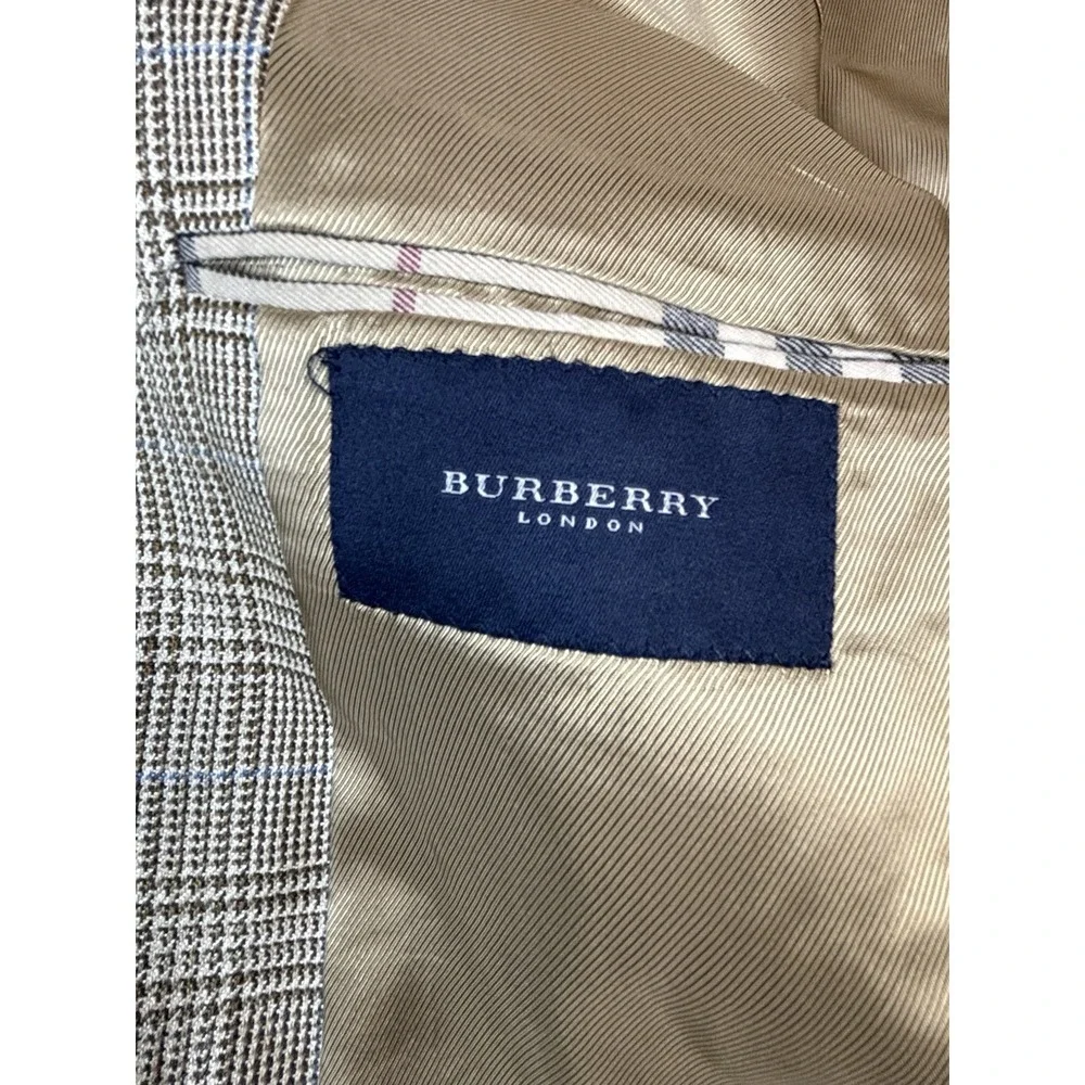Burberry Kensington Blazer‎ Men's 44r Gold Plaid